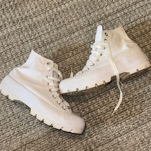 White Platform Converse